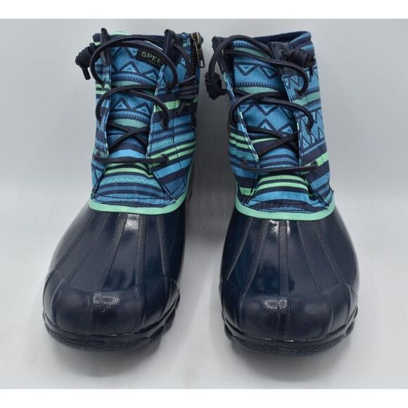 Sperry Top Sider Womens Size 10 Syren Gulf Playa Navy Blue Duck Boots Shoes - Picture 2 of 11